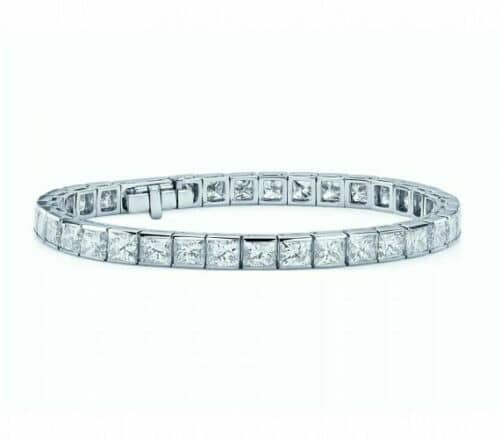 PRINCESS DIAMOND TENNIS BRACELET FOR WOMENS IN 18K GOLD