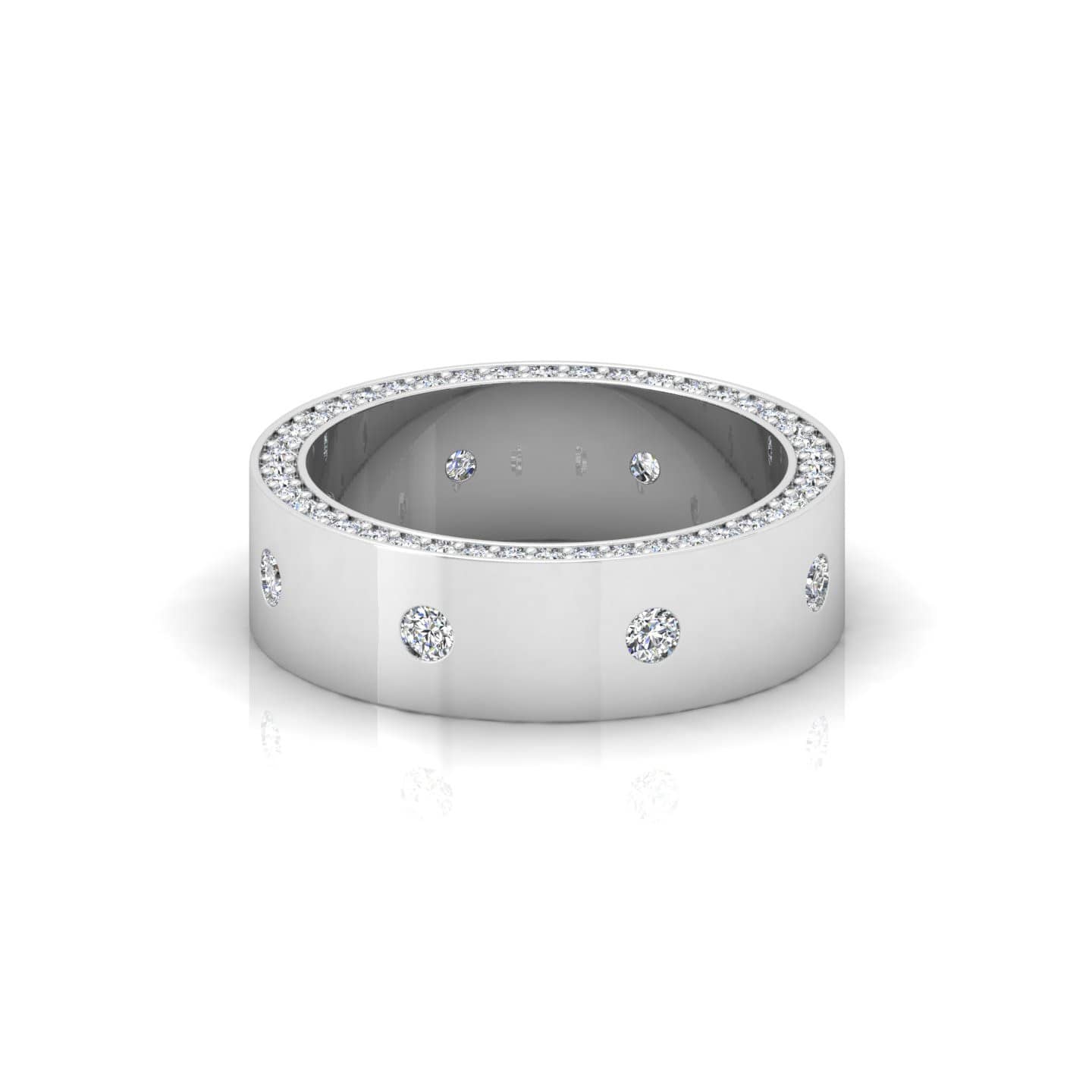 MEN'S 0.50CT ROUND DIAMOND BAND IN 18K WHITE GOLD