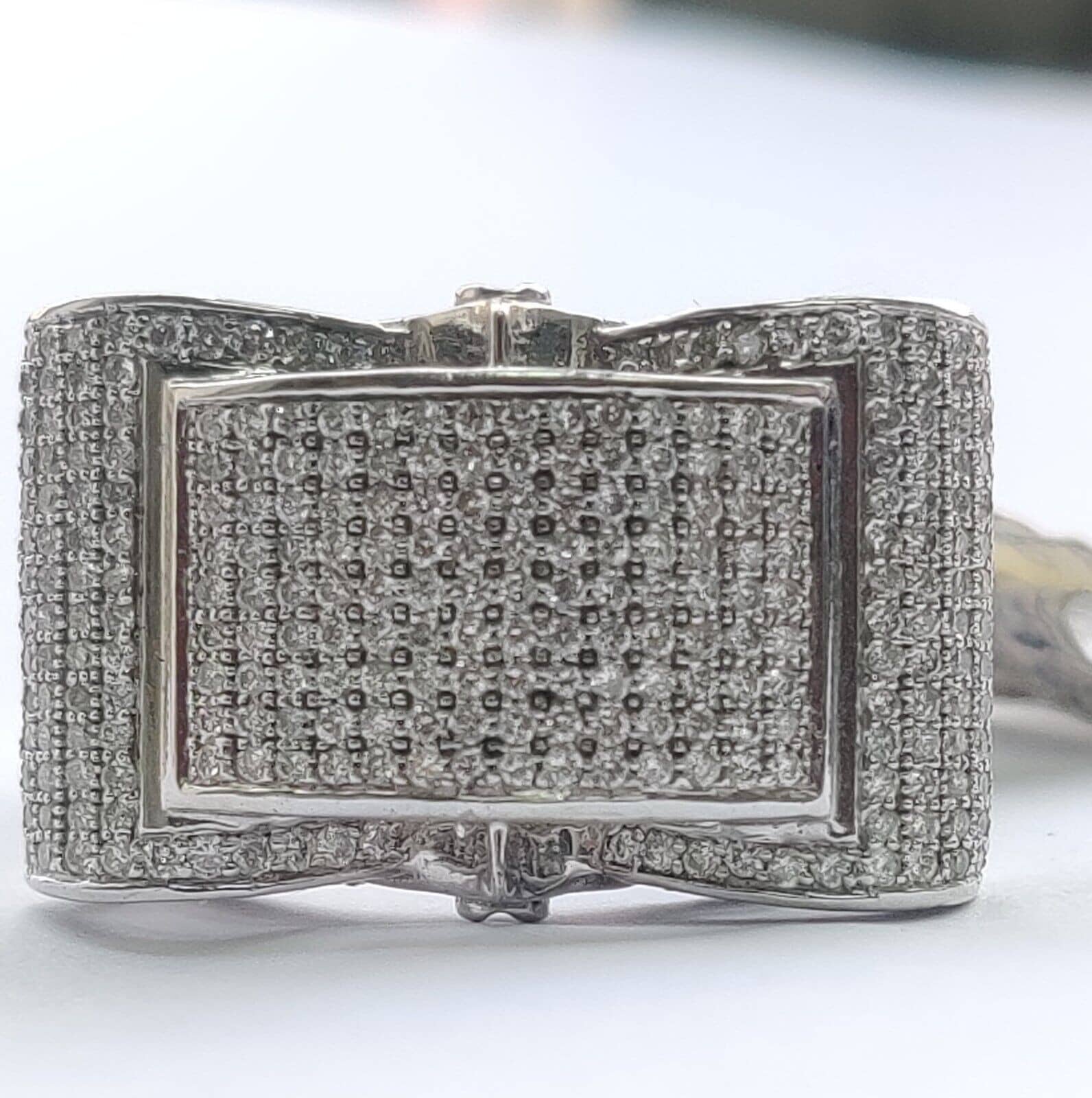 Gift For Men ! 2.28 Ct Round Diamond Designer Pinky Band In 18k White & Rose Gold