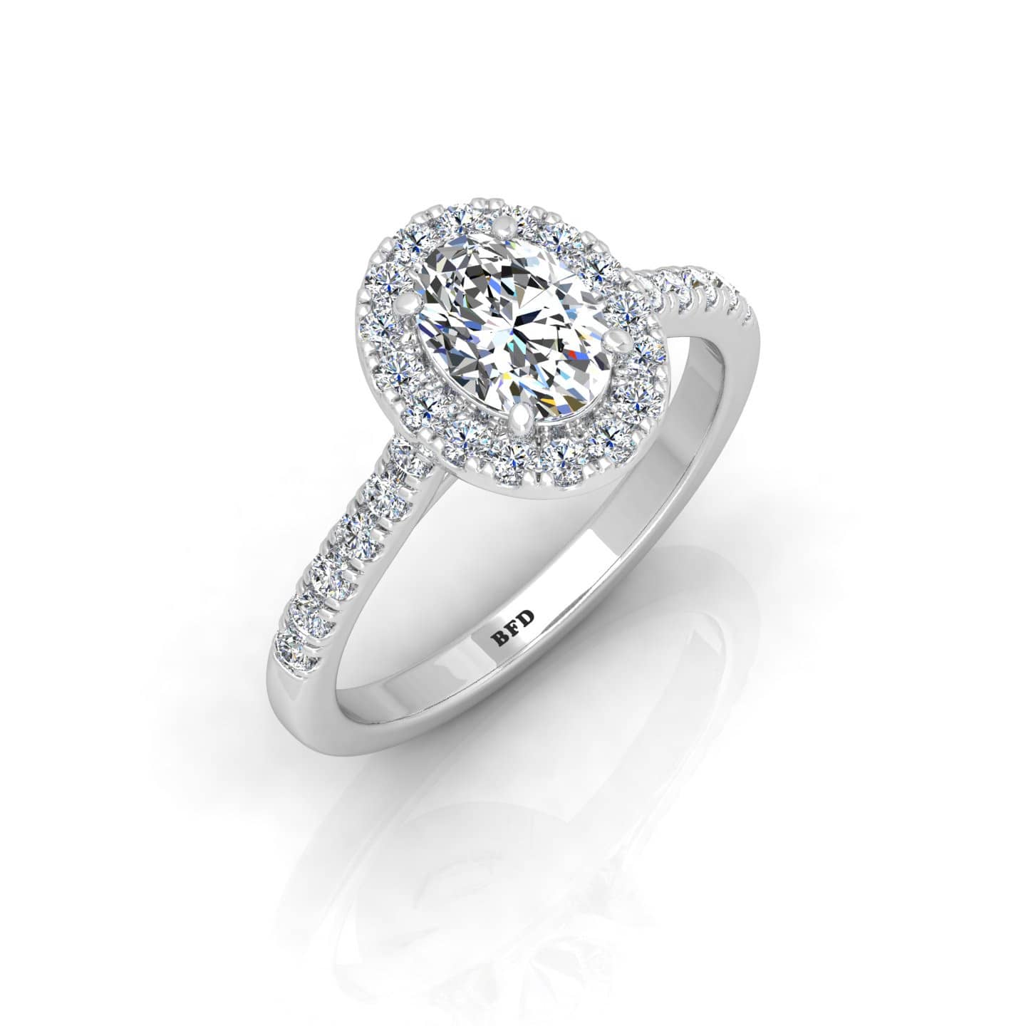 0.80 CT NATURAL OVAL CUT DIAMONDS WOMEN'S ENGAGEMENT RING IN GOLD & PLATINUM
