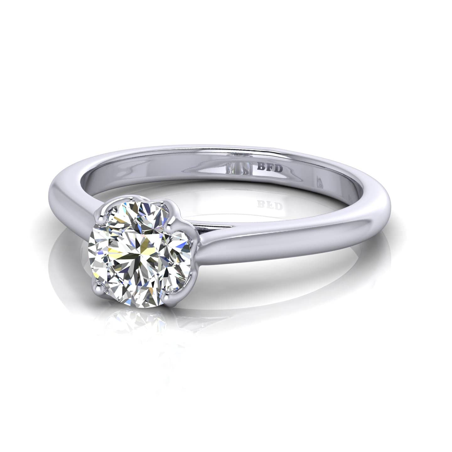 Lotus Head Solitaire Ring Mount