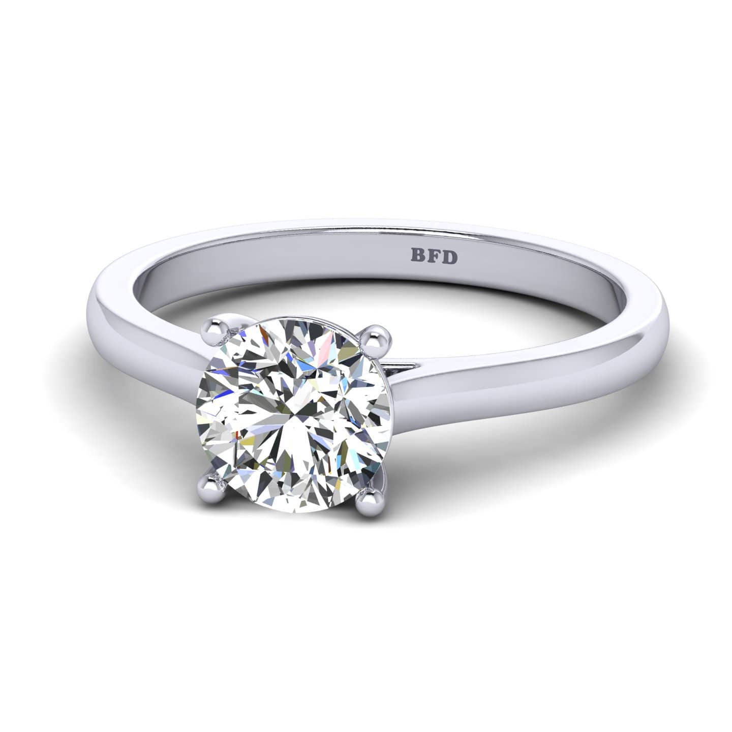 Classic Round Diamond Four Claw Solitaire Ring