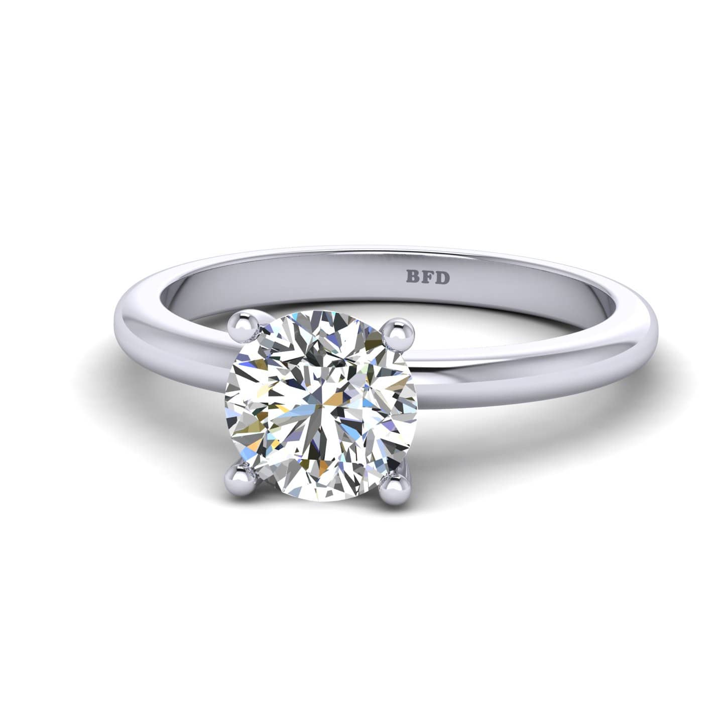 Perfect Fit Round Diamond Solitaire Engagement Ring