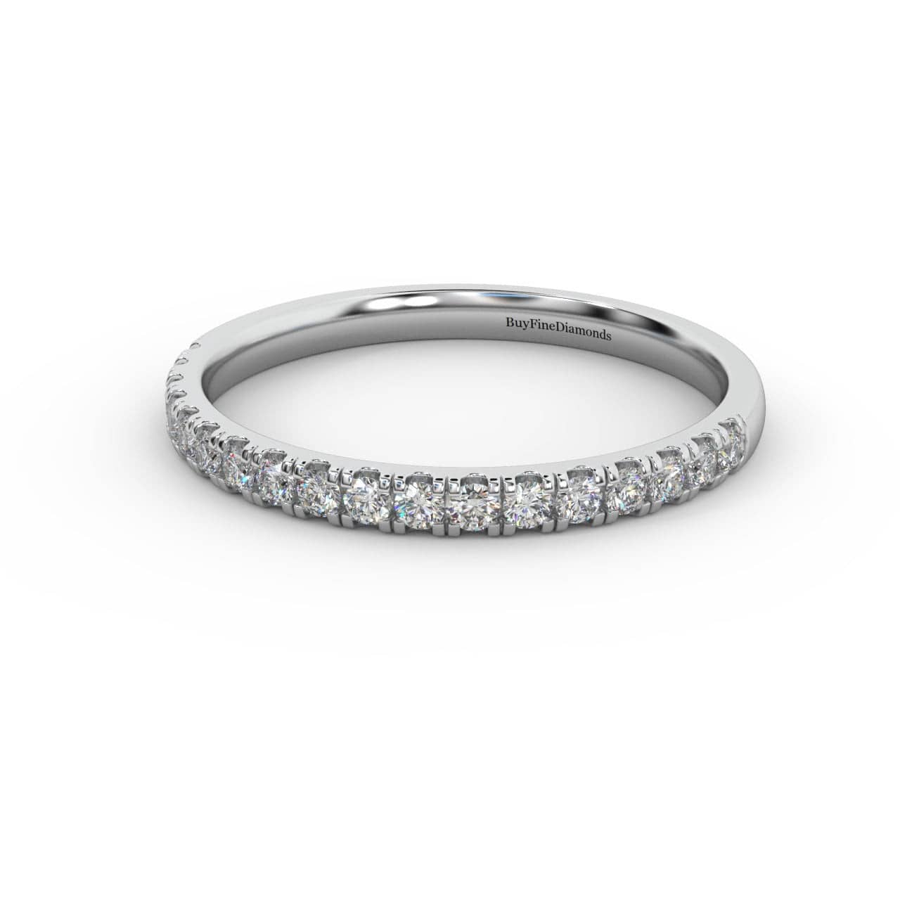 £500 1/4CT ROUND DIAMOND MICRO PAVE SET HALF ETERNITY RING - 1.80MM