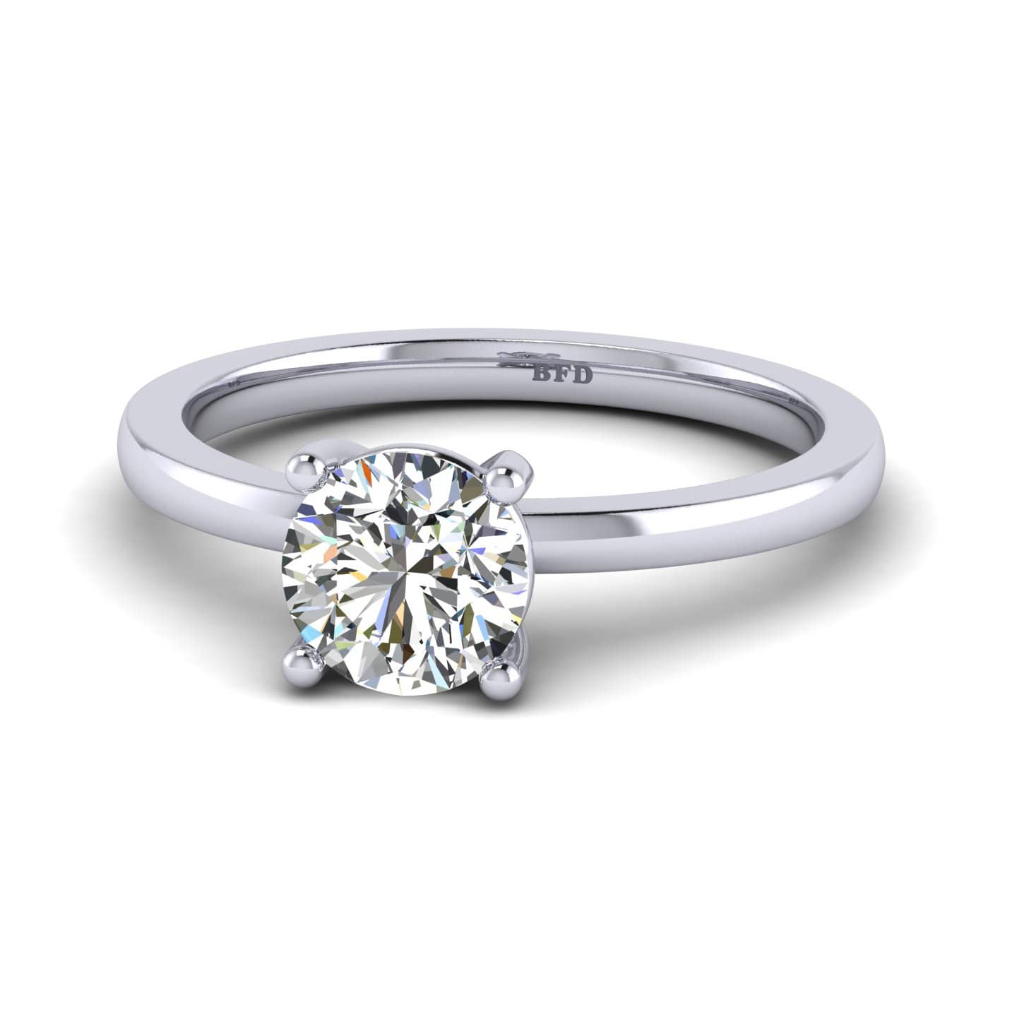 Perfect Fit Round Diamond Solitaire Engagement Ring