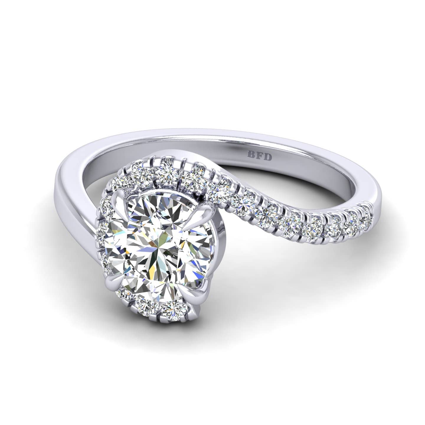 Round Diamond Designer Halo Engagement Ring