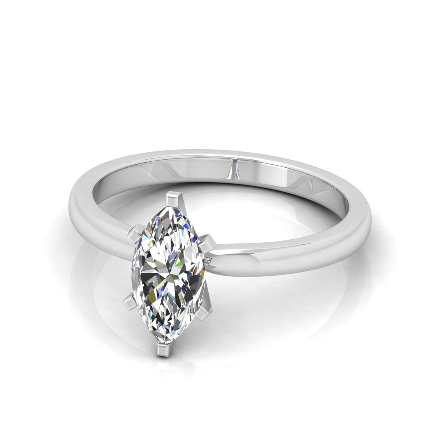 Classic Marquise Diamond Solitaire Engagement Ring