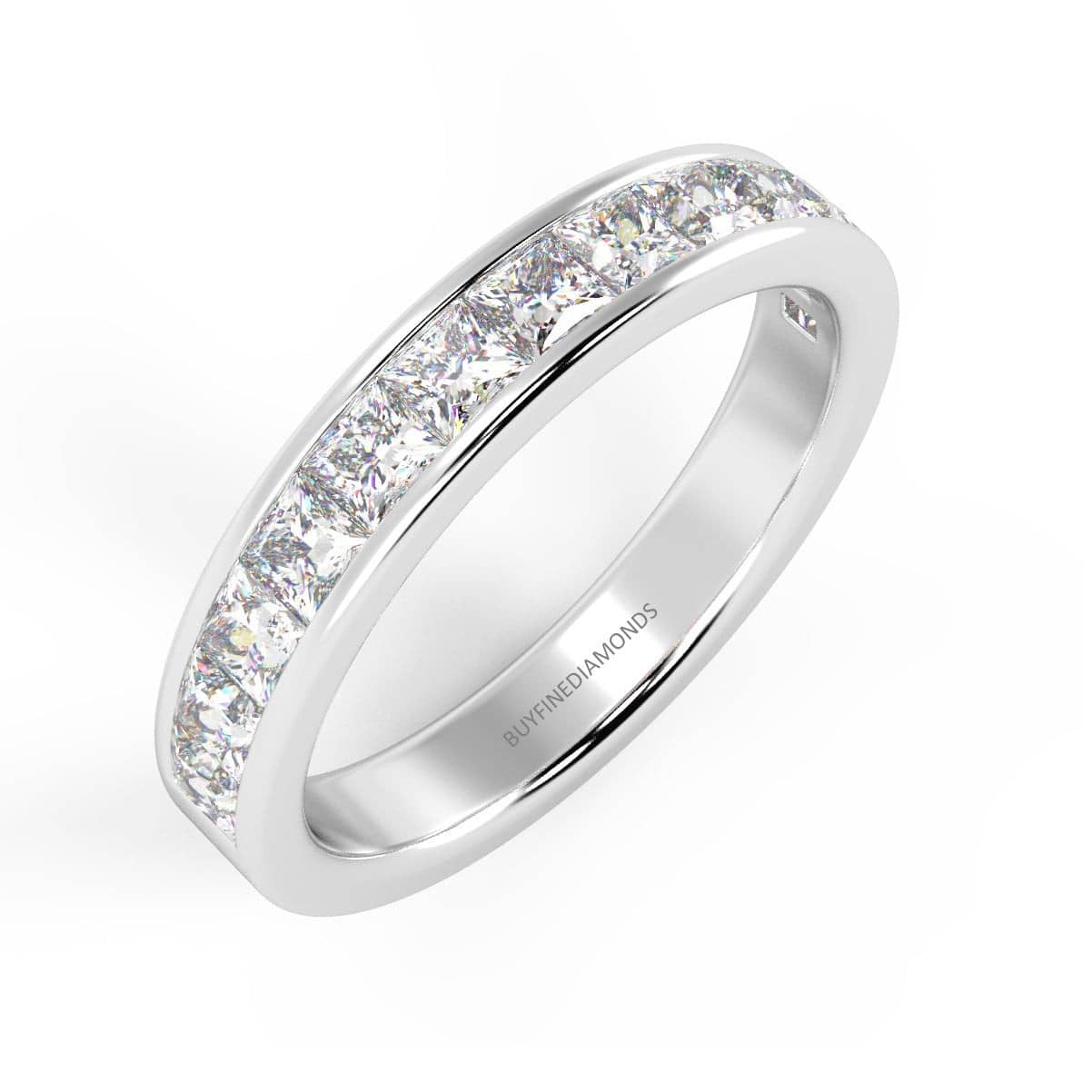 PRINCESS DIAMOND CHANNEL SET HALF ETERNITY RING (0.50CT - 1.00CT)