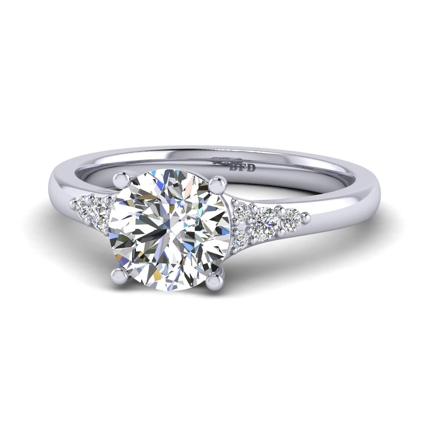 Round Diamond Designer Engagement Ring
