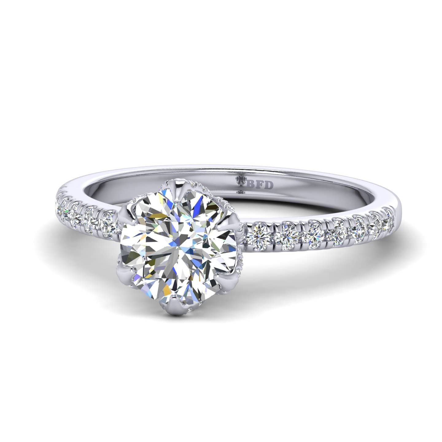 Round Diamond Designer Gallery Engagement Ring