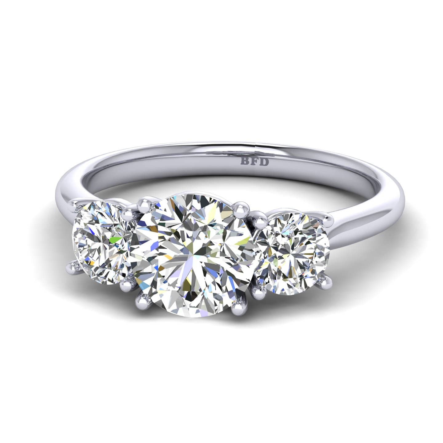 Three Stone Diamond Engagement Ring