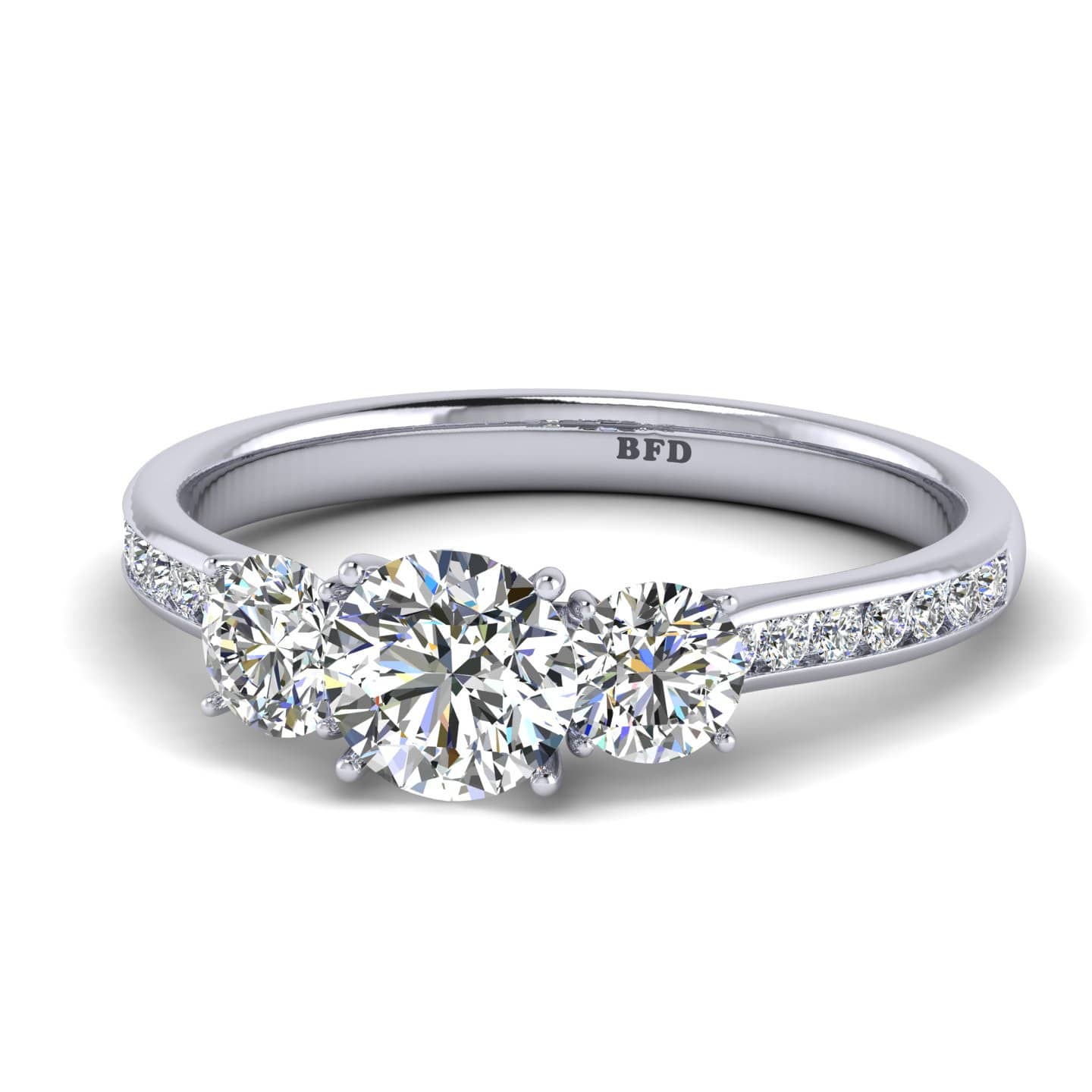 Classic Three Stone Diamond Engagement Ring