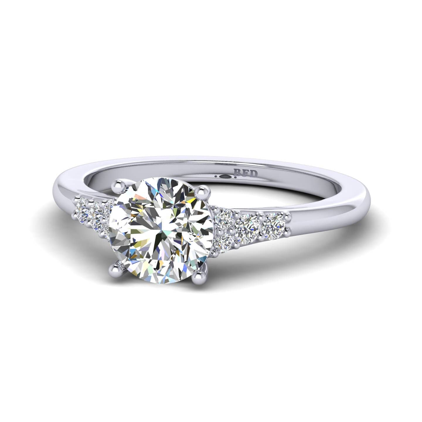 Comfort Fit Round Diamond Engagement Ring