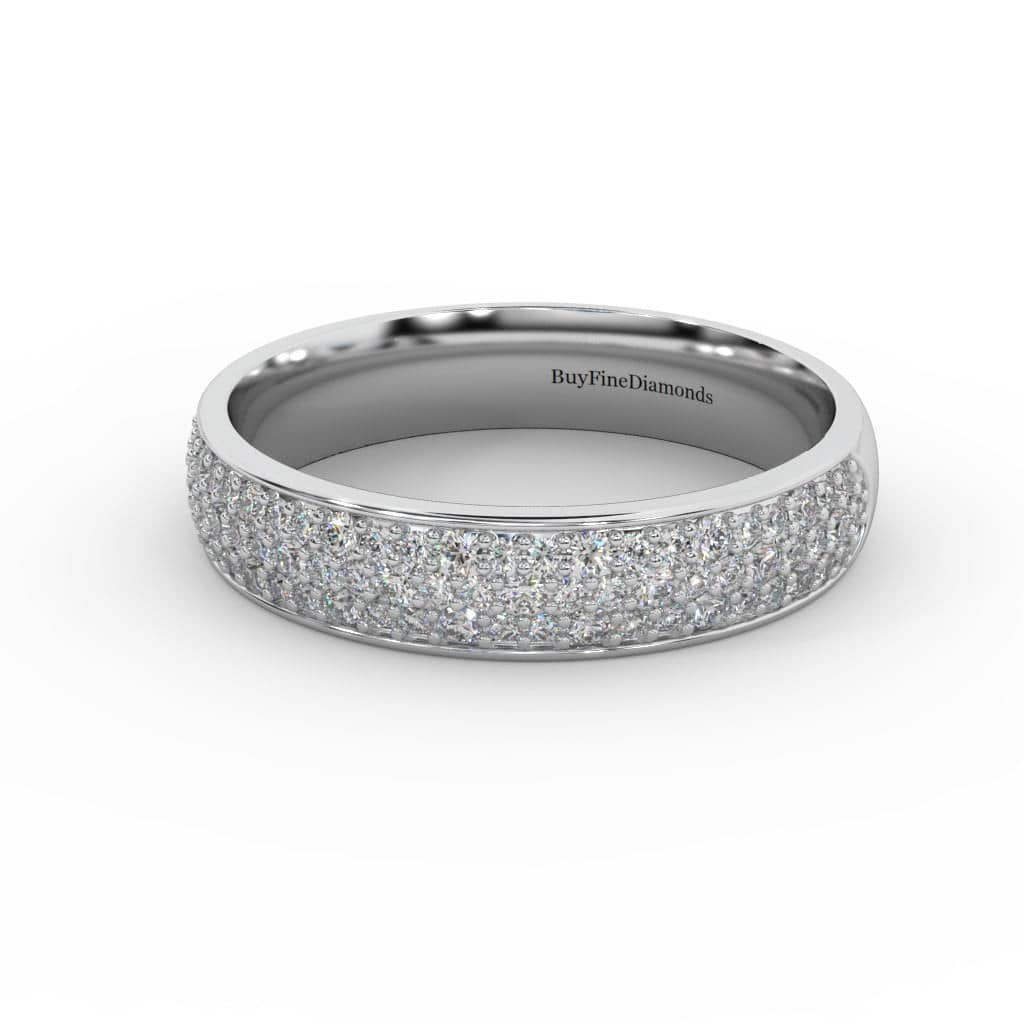 NATURAL ROUND DIAMOND WOMEN'S WEDDING RING - 0.60 CARAT