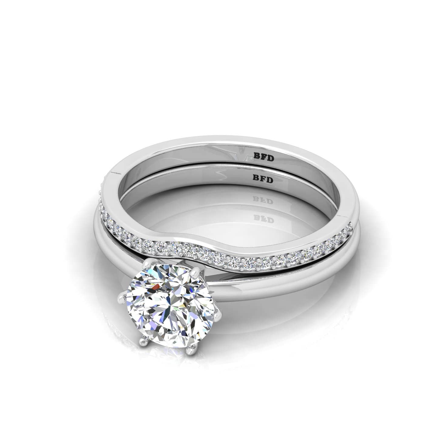 ROUND DIAMOND CLAW SET ENGAGEMENT WEDDING RING