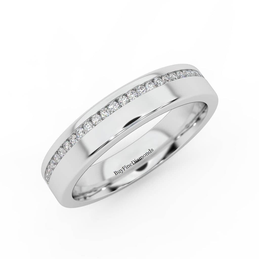 4MM NATURAL ROUND BRILLIANT DIAMOND WEDDING BAND WOMEN'S RING - 0.20 CARAT