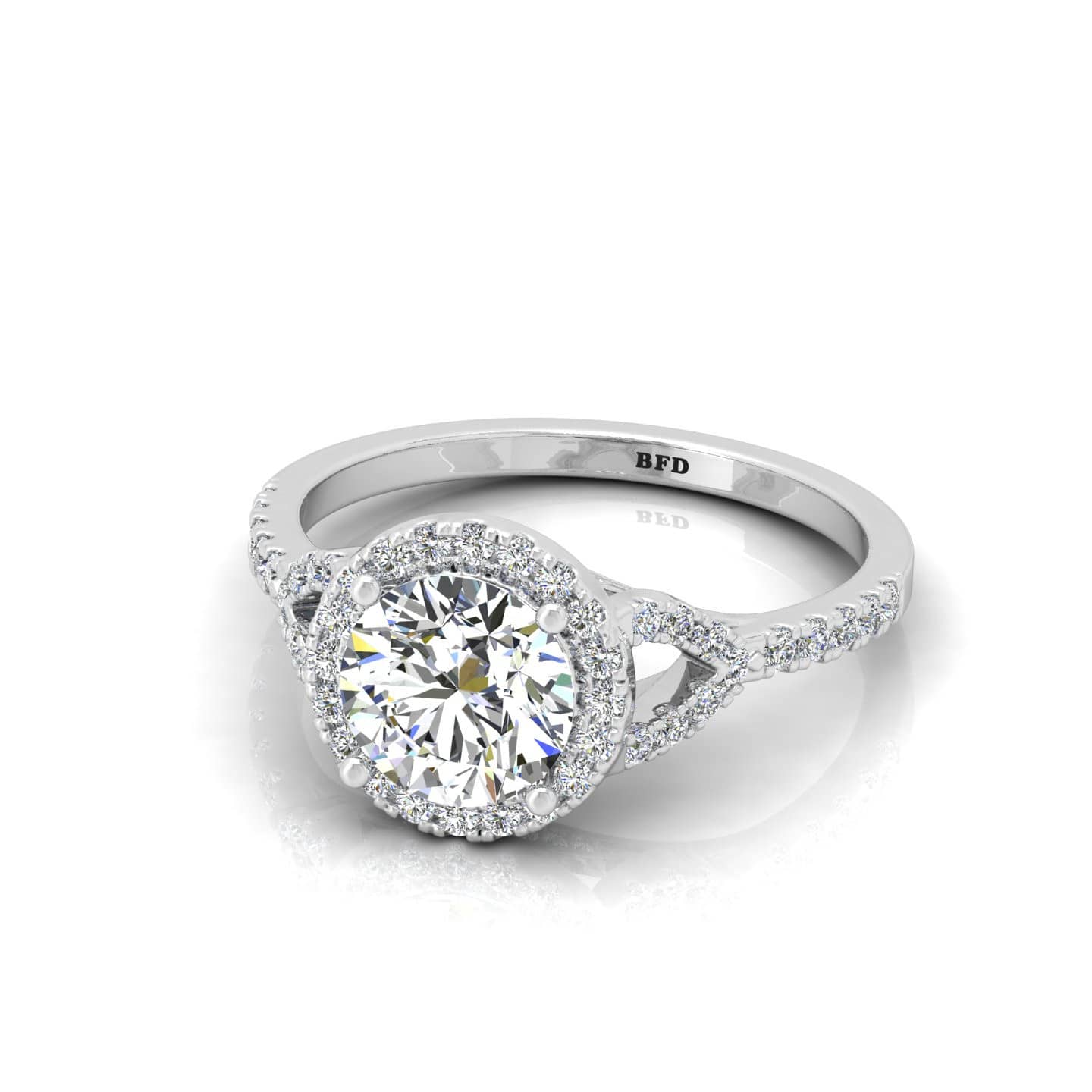 Classic Round Diamond Designer Halo Engagement Ring