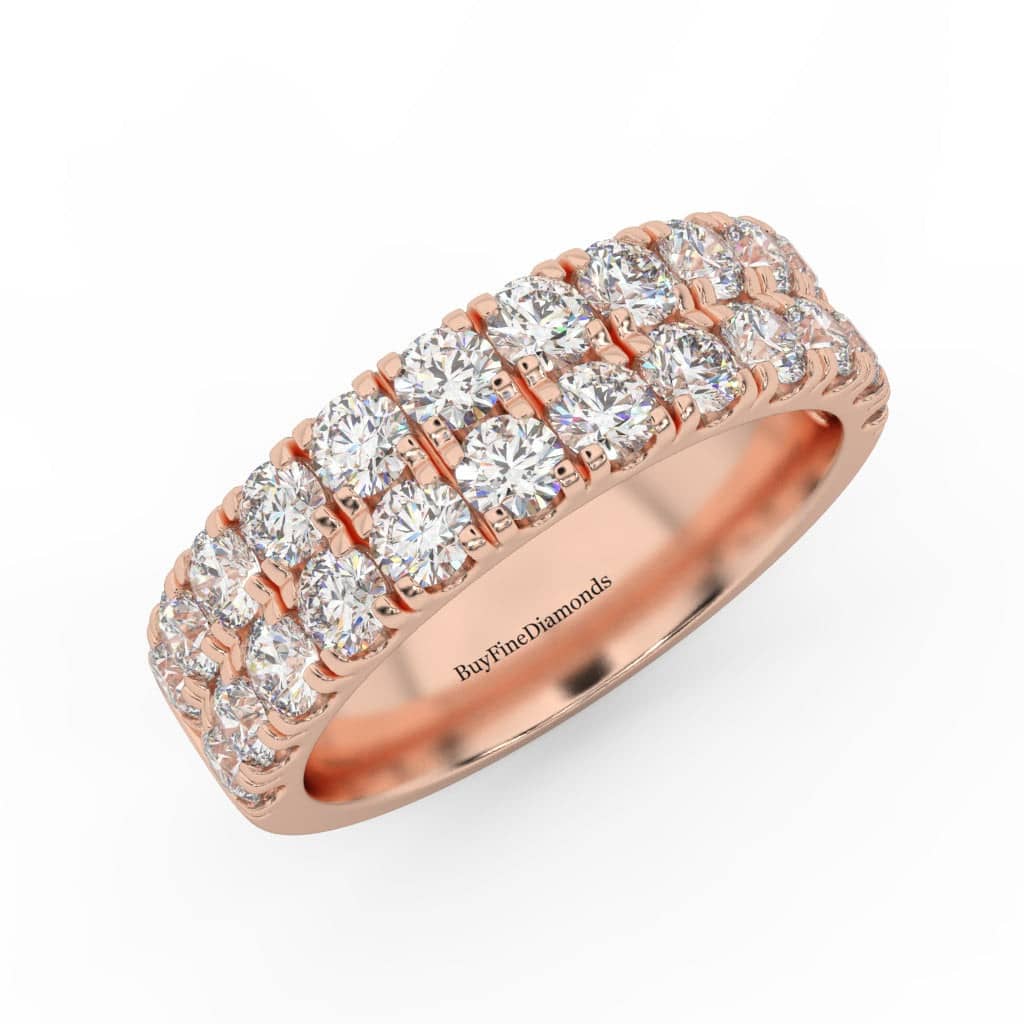 5.3MM NATURAL ROUND DIAMOND MICRO PAVE SET WEDDING BAND - 2.00 CARAT
