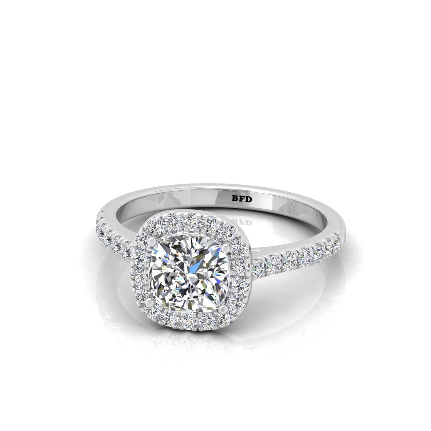 Classic Cushion Diamond Halo Engagement Ring
