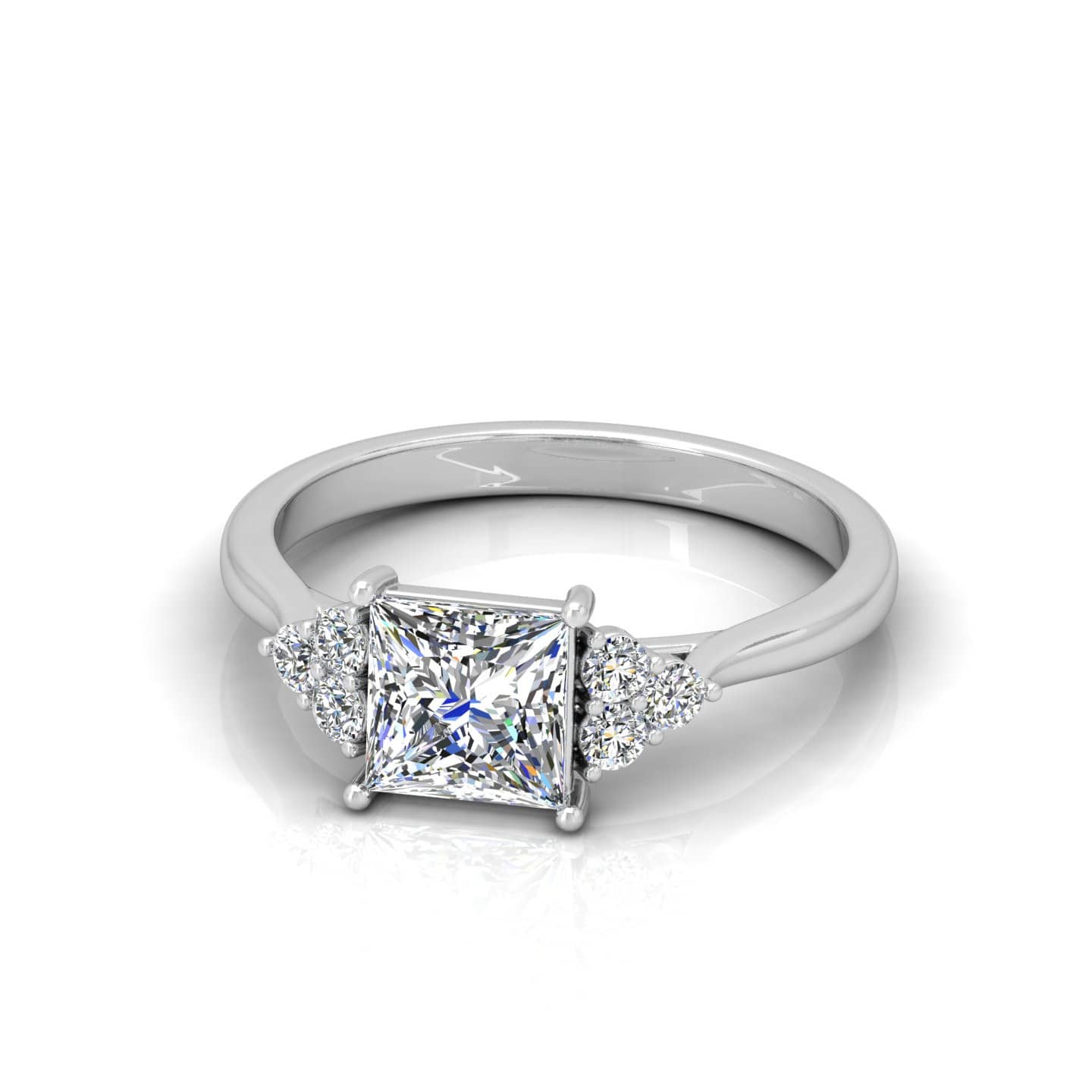 Princess Diamond Trilogy Engagement Ring