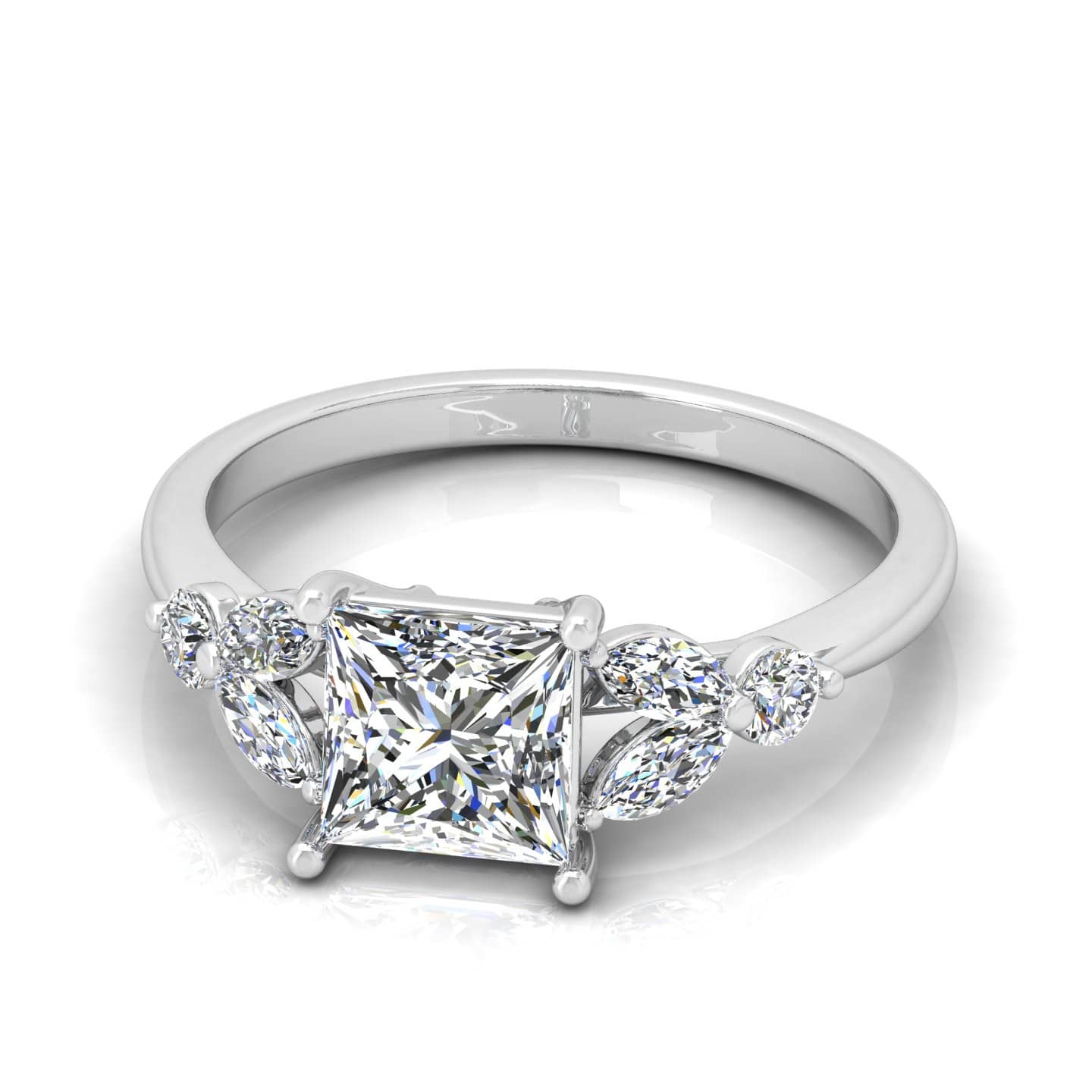 Princess Diamond Designer Engagement Ring