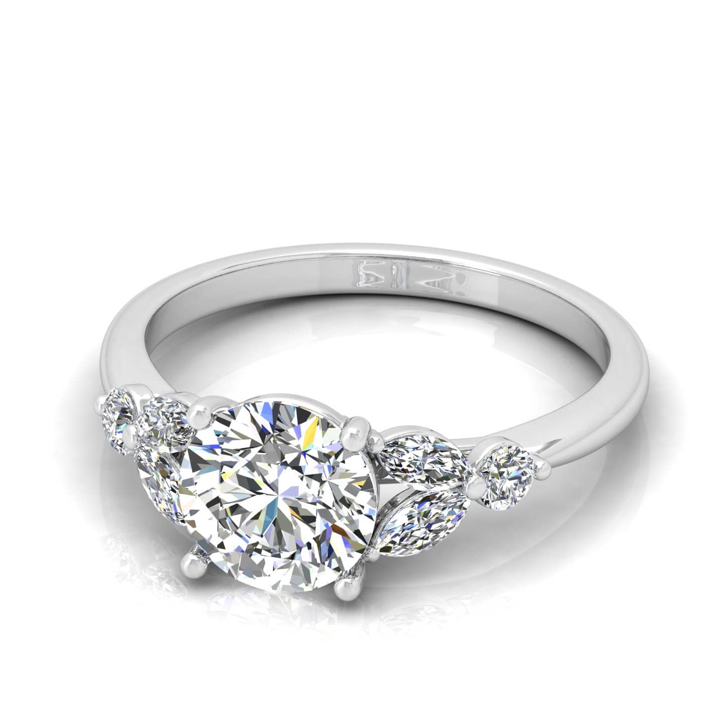 Round Diamond Designer Engagement Ring