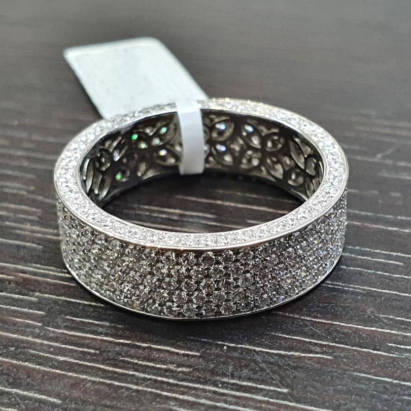 4.00 Ct Natural Round Diamond Designer Full Eternity Ring In Platinum Uk Hallmarked