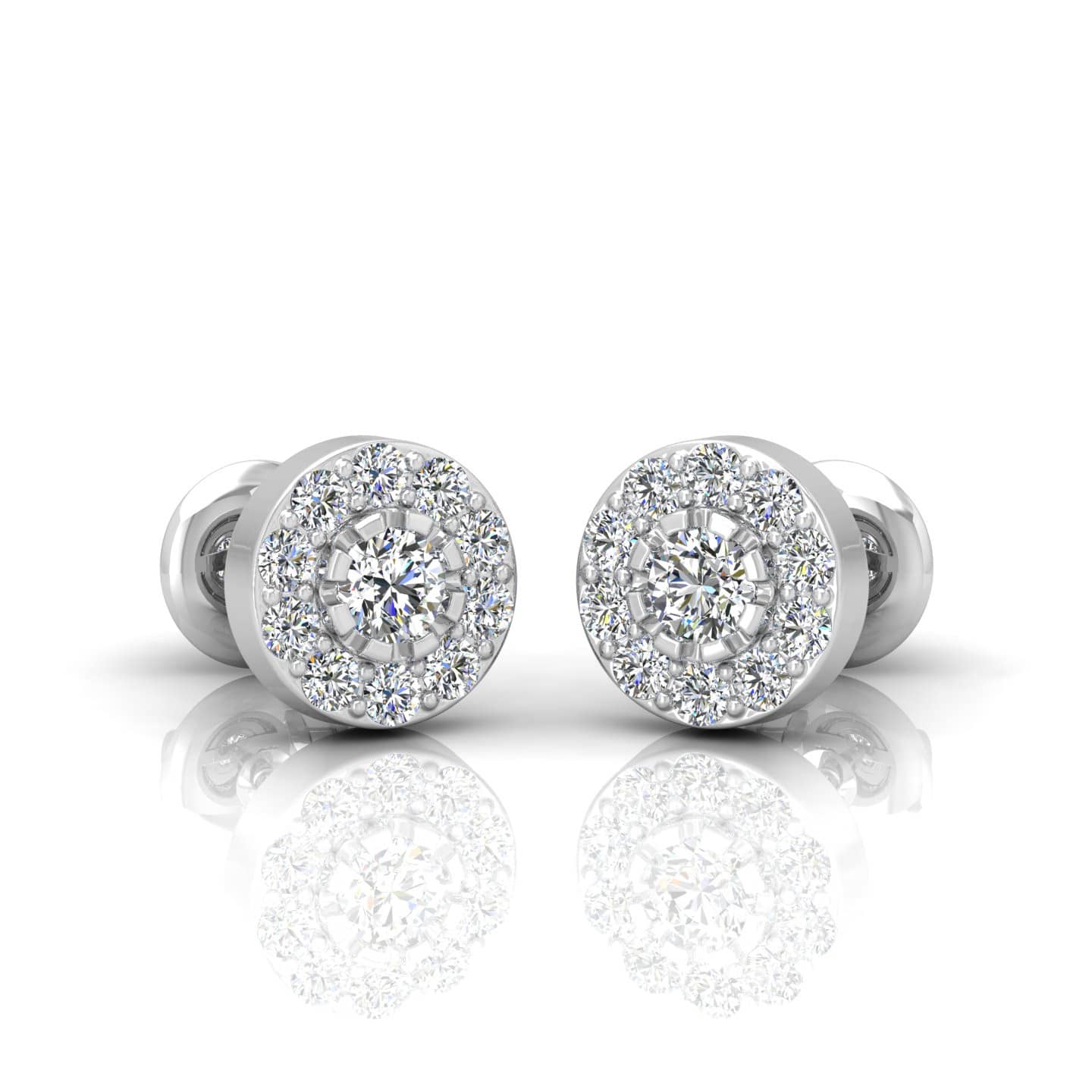 New Year Sale..! 0.25 Ct Natural Round Diamond Designer Everyday Earrings In 9k Gold For Women