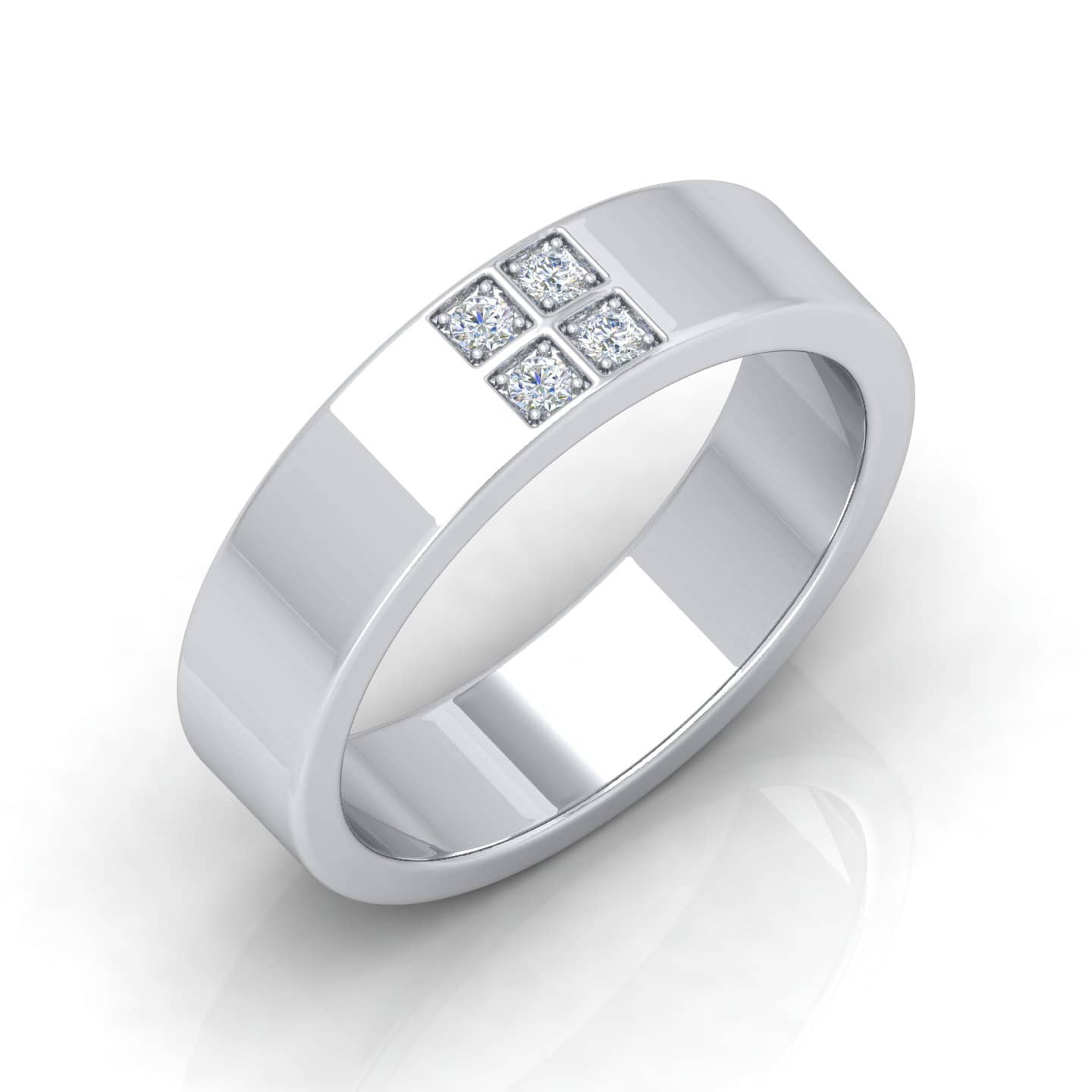 Men's Natural Diamond Wedding Band 0.20 Ct F/VS Quality