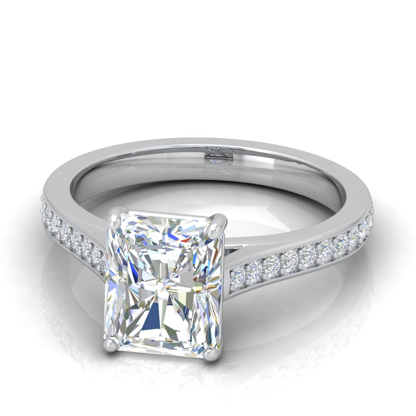 Top Quality Radiant Diamond Women's Engagement Ring
