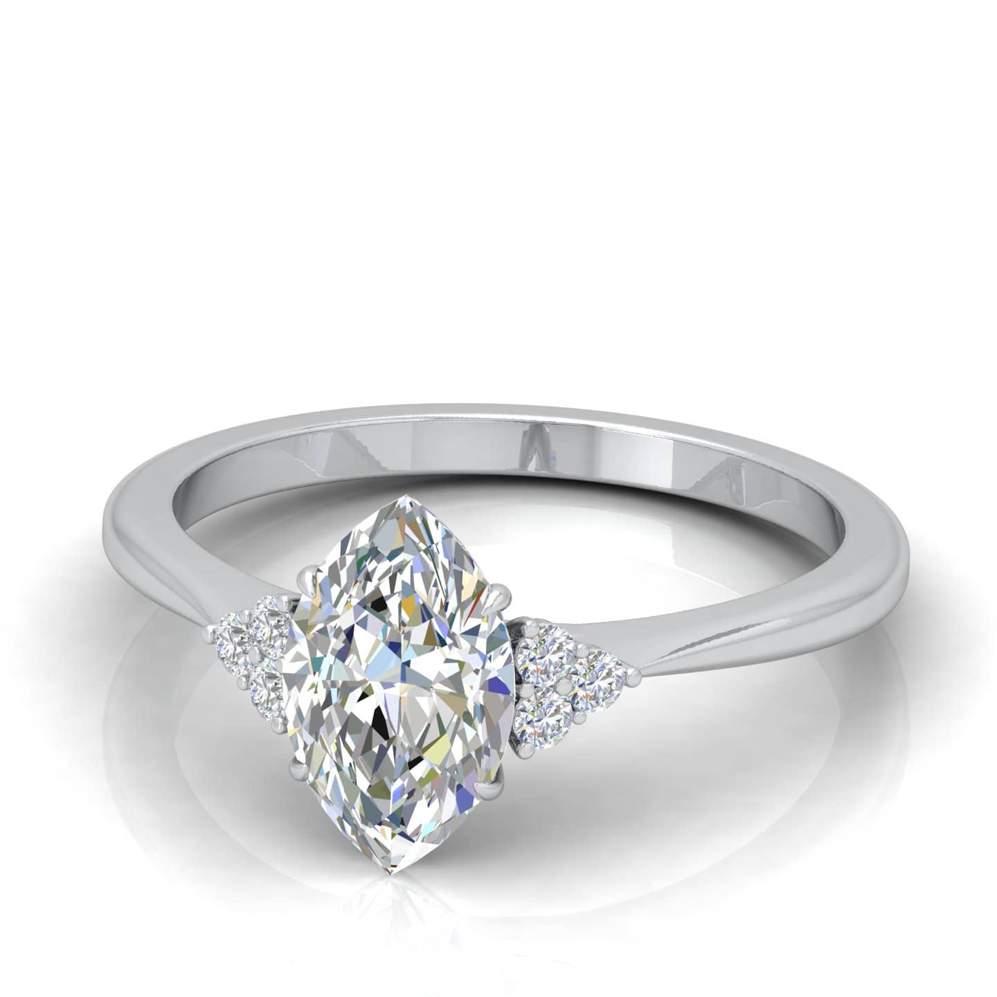 Marquise With Side Diamond Engagement Ring For Her
