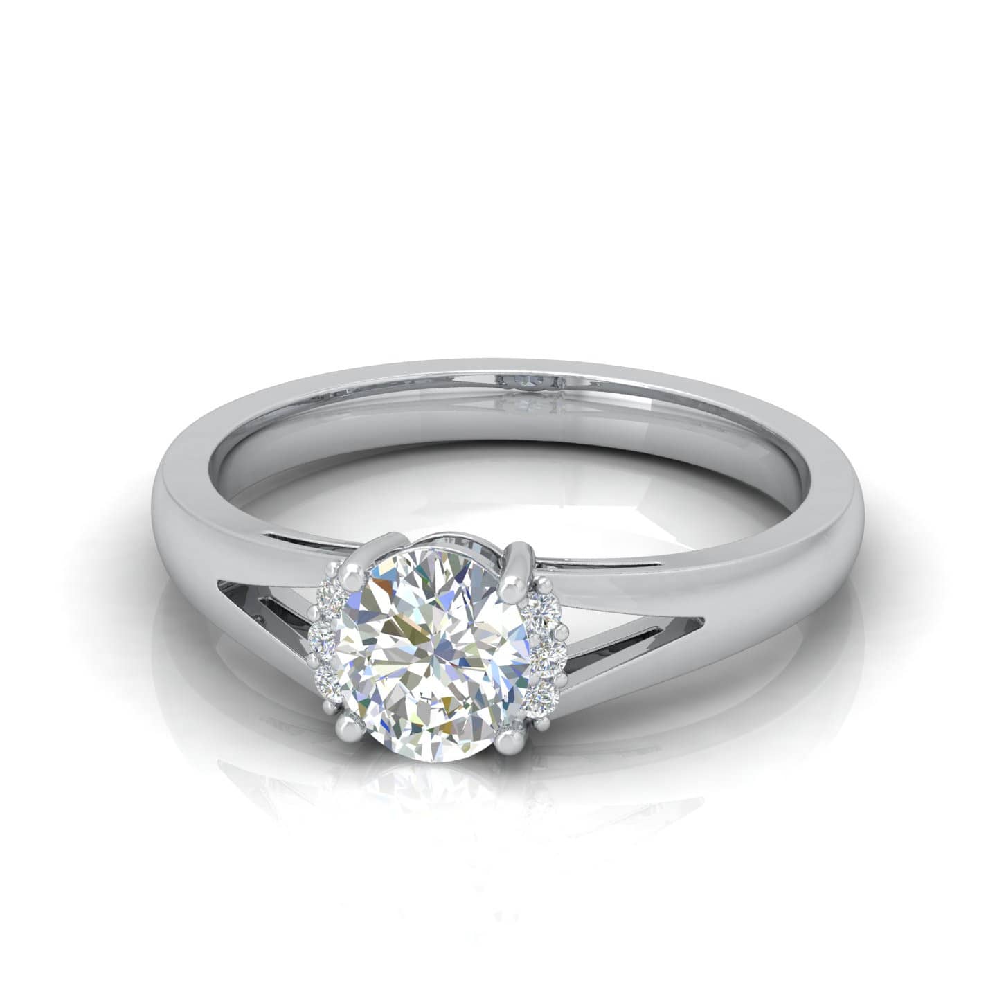 Classic Round Diamond Women's Engagement Ring