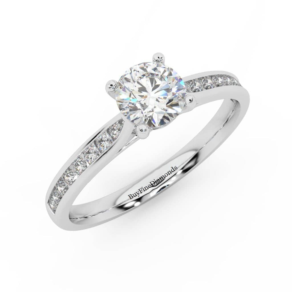 ROUND DIAMOND CHANNEL SET ENGAGEMENT RING