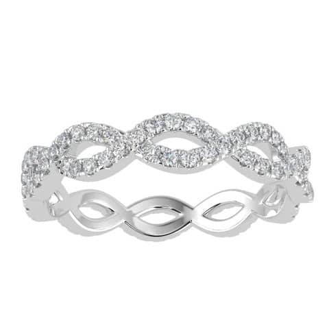 0.60 CARAT ROUND DIAMOND TWISTED FULL ETERNITY RING