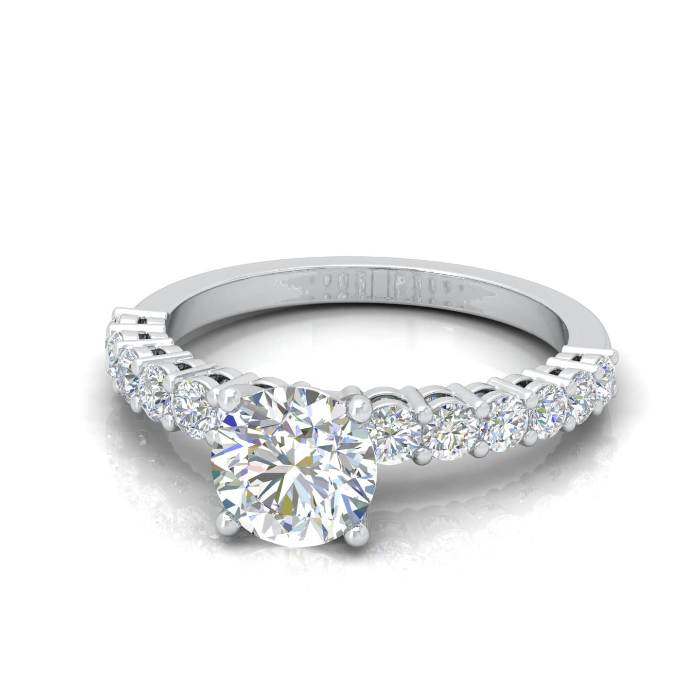 Perfect Fit Round Diamond Claw Set Engagement Ring