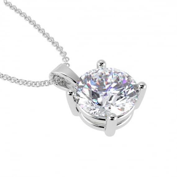 LAST PCS.....! 2.16 CARAT NATURAL ROUND DIAMOND SOLITAIRE PENDANT IN PLATINUM