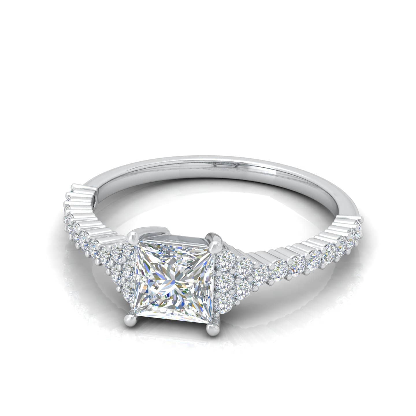 Sparking Princess Diamond Designer Engagement Ring