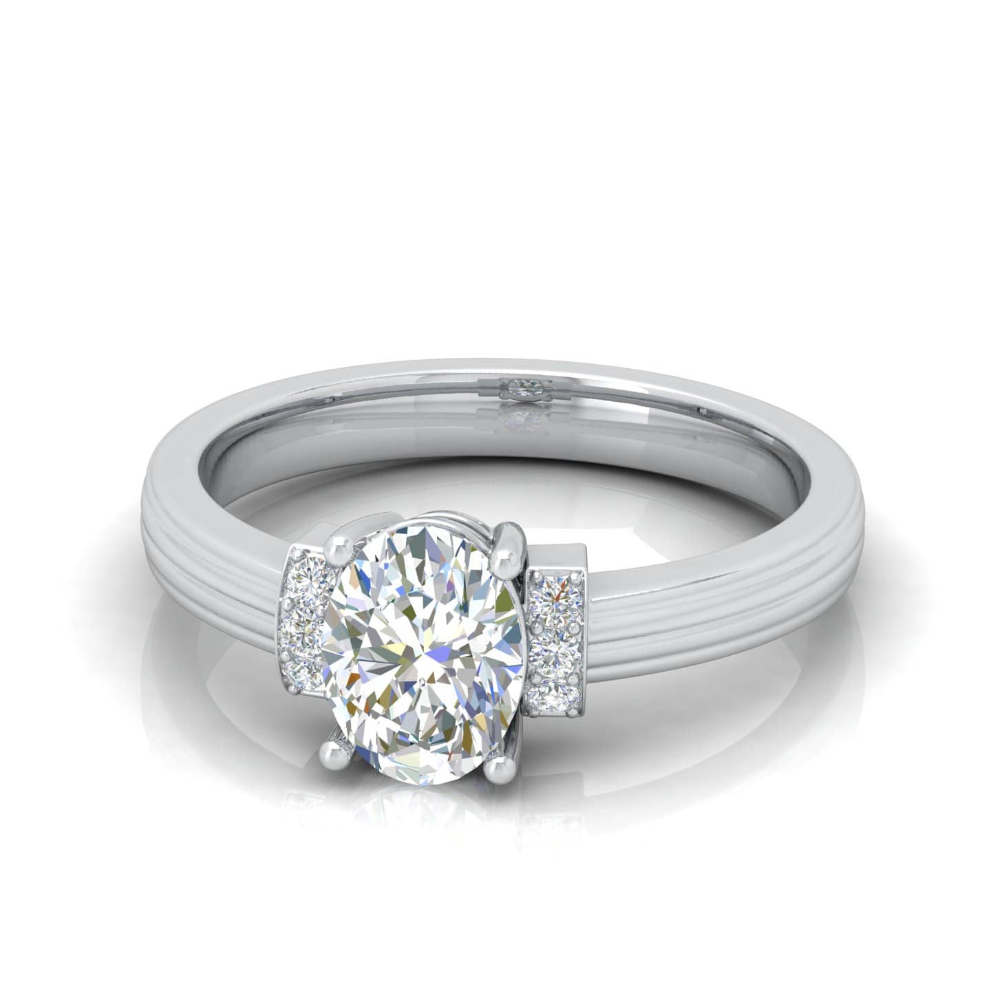 Classic Oval Diamond Designer Solitaire Engagement Ring