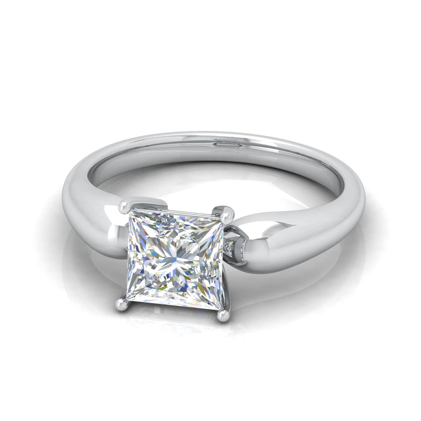 PRINCESS DIAMOND SOLITAIRE ENGAGEMENT RING FOR WOMEN
