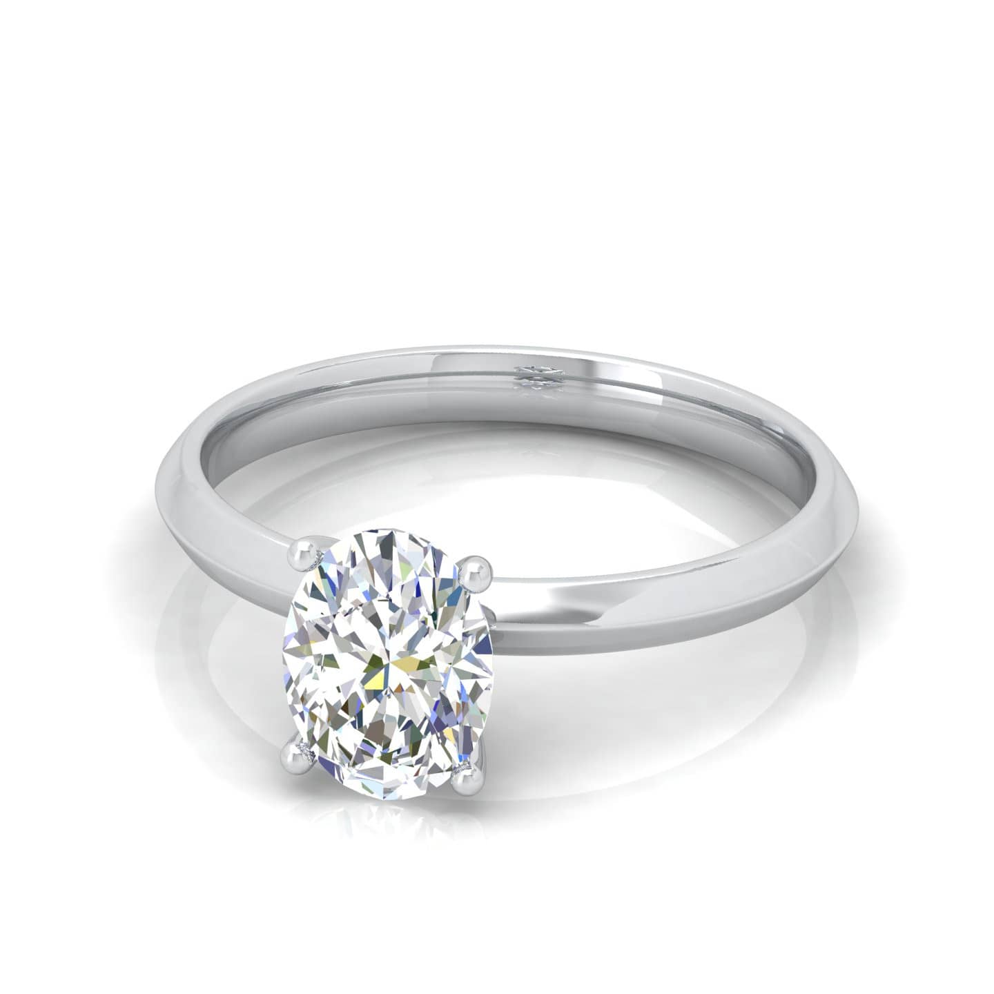 Oval Diamond Solitaire Engagement Ring