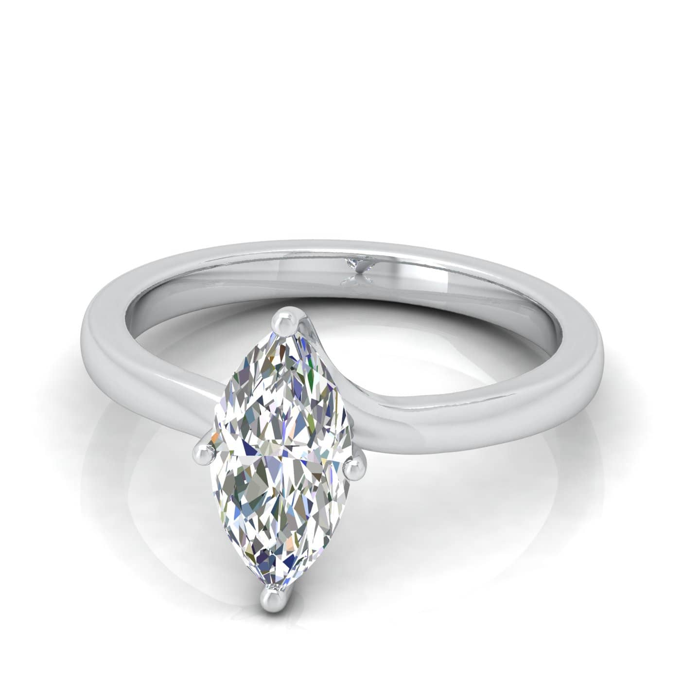 Marquise Diamond Solitaire Engagement Ring