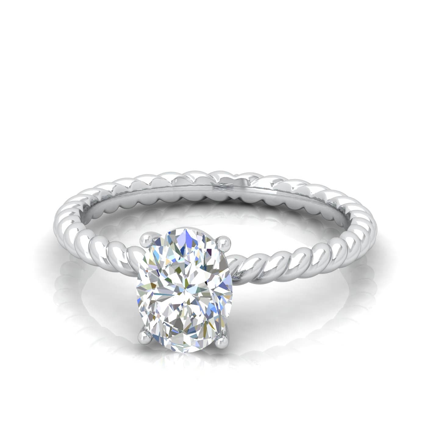 Classic Oval Diamond Solitaire Designer Engagement Ring