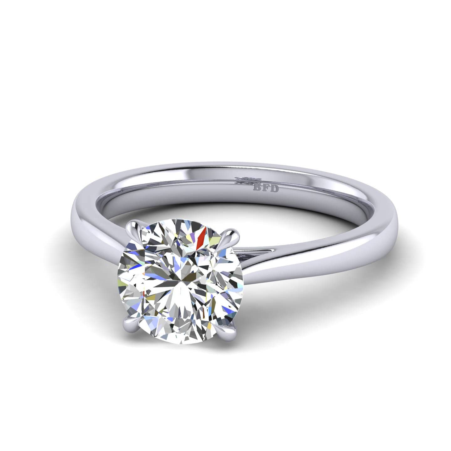 IGI Certified 1.00Ct D/VS Lab Grown Round Diamond Solitaire Engagement Ring In Platinum