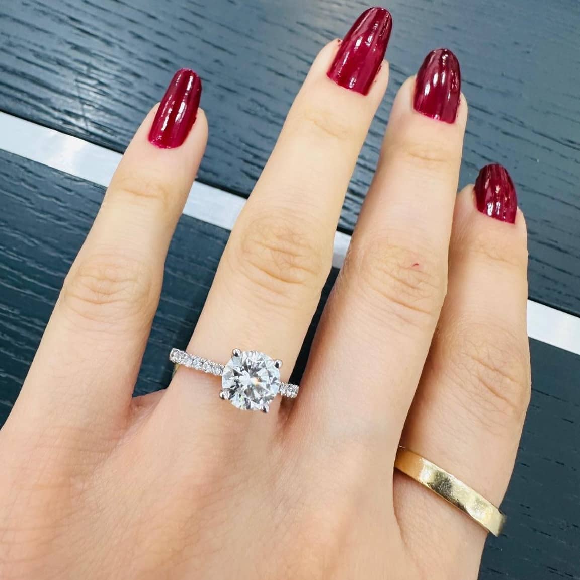 GIA Certified 1.50 Carat Natural Round Diamond Engagement Ring In Platinum