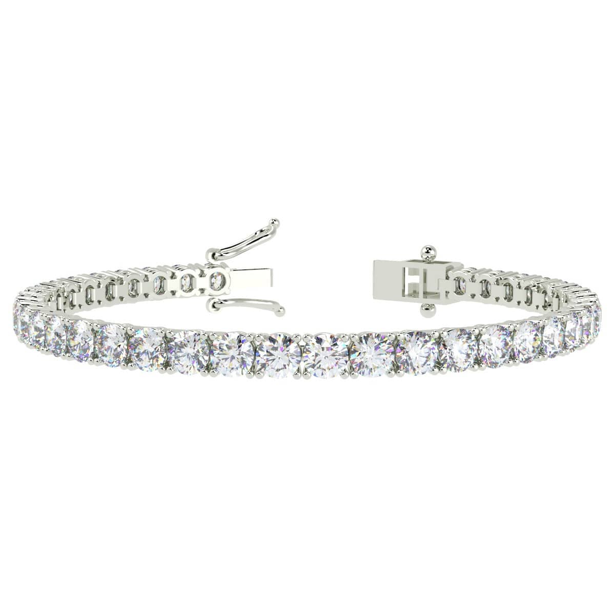 TOP QUALITY 7.00 CT NATURAL ROUND DIAMOND TENNIS BRACELET IN 950 PLATINUM