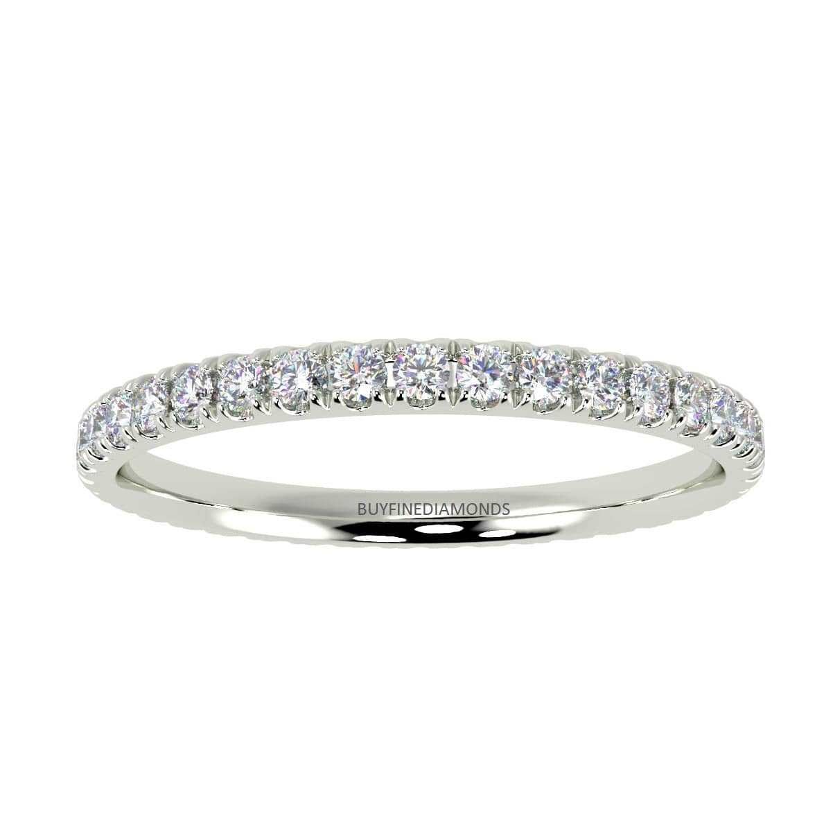 0.50CT ROUND DIAMOND MICRO PAVE SET FULL ETERNITY RING FOR WOMEN'S