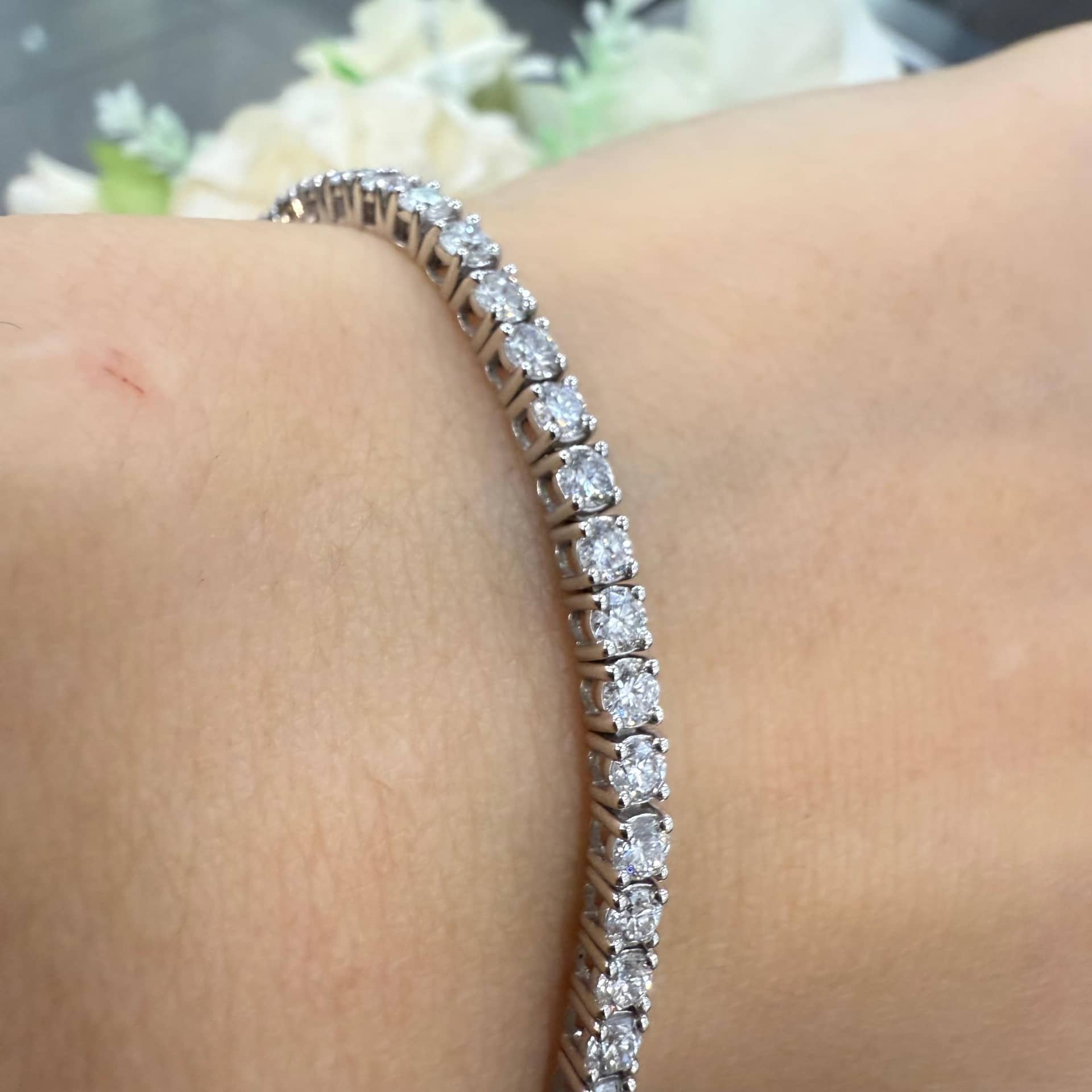 4.00 CT D/VVS LAB GROWN DIAMOND TENNIS BRACELET