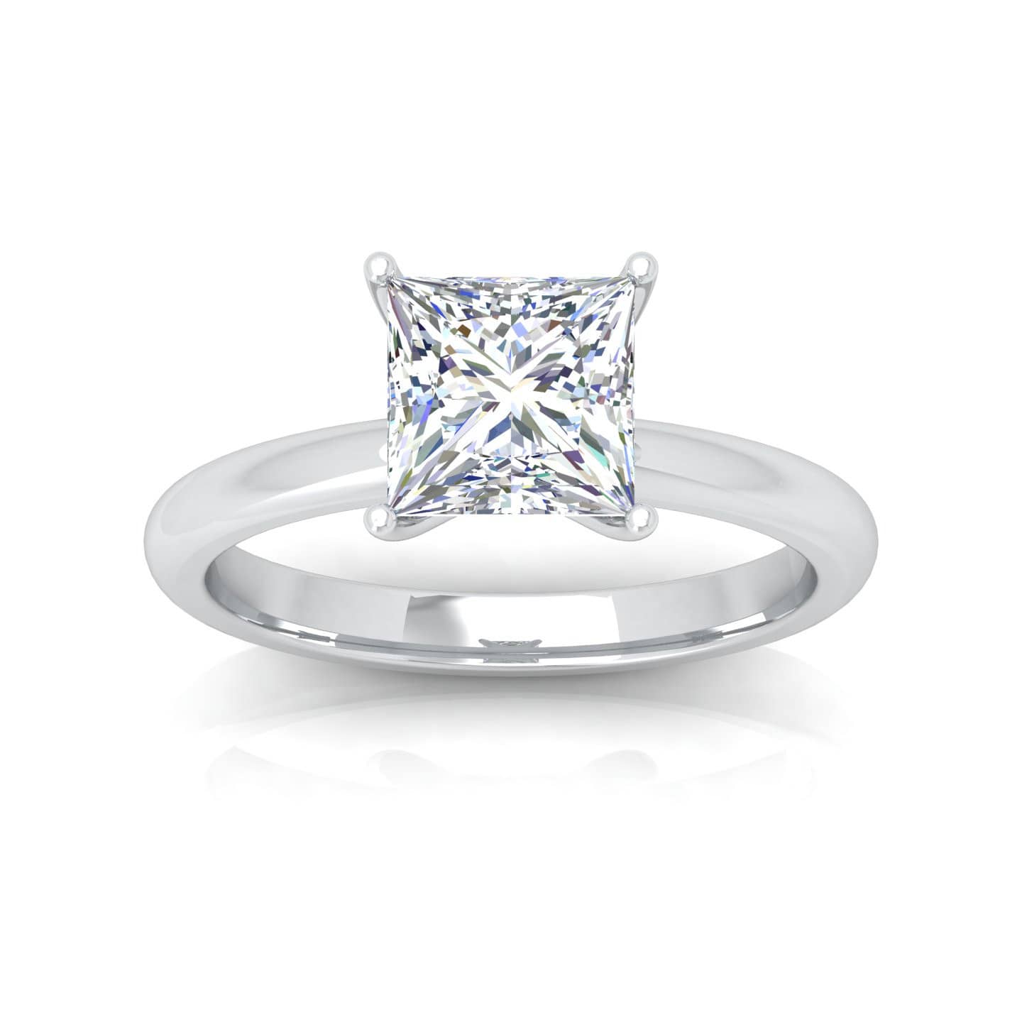 0.33ct Princess Diamond E/VVS2 Plan Solitaire
