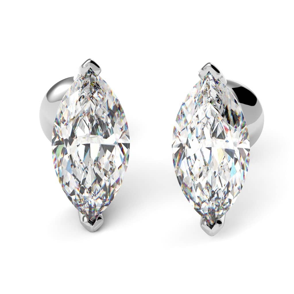 MARQUISE DIAMOND STUD EARRINGS - CUSTOMIZE YOUR OWN