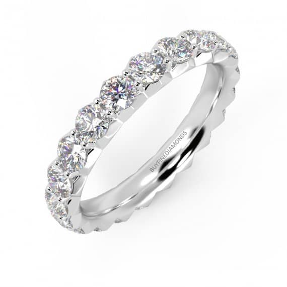 FRENCH PAVE DIAMOND FULL ETERNITY RING For Women